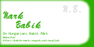 mark babik business card